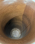 Large Brown Ceramic Vase with Charcoal and Amber Drip Glaze, SKU , image 7