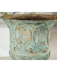 Large Decorative Bronze Urn with Verdigris Patina and Classical Relief Motifs-12. Asian & Chinese Furniture, Art, Antiques, Vintage Home Décor for sale at FEA Home