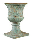 Large Decorative Bronze Urn with Verdigris Patina and Classical Relief Motifs-20. Asian & Chinese Furniture, Art, Antiques, Vintage Home Décor for sale at FEA Home