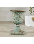 Large Decorative Bronze Urn with Verdigris Patina and Classical Relief Motifs-2. Asian & Chinese Furniture, Art, Antiques, Vintage Home Décor for sale at FEA Home