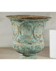 Large Decorative Bronze Urn with Verdigris Patina and Classical Relief Motifs-4. Asian & Chinese Furniture, Art, Antiques, Vintage Home Décor for sale at FEA Home