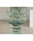 Large Decorative Bronze Urn with Verdigris Patina and Classical Relief Motifs-5. Asian & Chinese Furniture, Art, Antiques, Vintage Home Décor for sale at FEA Home
