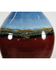 Large Glazed Ceramic Vase with Blue, Green, and Brown Tones-10. Asian & Chinese Furniture, Art, Antiques, Vintage Home Décor for sale at FEA Home
