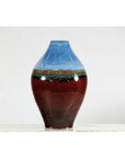 Large Glazed Ceramic Vase with Blue, Green, and Brown Tones-11. Asian & Chinese Furniture, Art, Antiques, Vintage Home Décor for sale at FEA Home