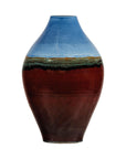Large Glazed Ceramic Vase with Blue, Green, and Brown Tones-16. Asian & Chinese Furniture, Art, Antiques, Vintage Home Décor for sale at FEA Home