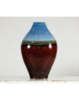 Large Glazed Ceramic Vase with Blue, Green, and Brown Tones-3. Asian & Chinese Furniture, Art, Antiques, Vintage Home Décor for sale at FEA Home