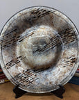 Large Glazed Grey & Black Handcrafted Mexican Charger Plate - FEA Home