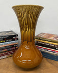 Large Golden Amber Vase with Dramatic Drip Glaze Finish, SKU , image 3