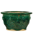 Large Green Glazed Planter, Dragon Relief and Decorative Motifs-1. Asian & Chinese Furniture, Art, Antiques, Vintage Home Décor for sale at FEA Home