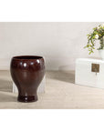 Large Hand-Crafted Artisan Ceramic Vessel in Reddish-Brown Glaze-2. Asian & Chinese Furniture, Art, Antiques, Vintage Home Décor for sale at FEA Home