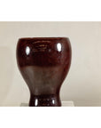 Large Hand-Crafted Artisan Ceramic Vessel in Reddish-Brown Glaze-4. Asian & Chinese Furniture, Art, Antiques, Vintage Home Décor for sale at FEA Home