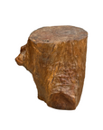 Large Light Brown Free-Form Tree Trunk Side Pedestal Table - FEA Home
