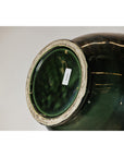 Large Ochre & Green Ceramic Planter with Earth-Tone Finish - image 11