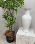 Large Pearl White Ceramic Glazed Vase, SKU , image 4