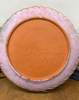 Large Pink and Blue Pastel Ceramic Bowl with Woven Design - FEA Home