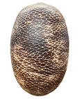 Large Round Ceramic Vase with Brown & Cream Snakeskin Design, SKU , image 1