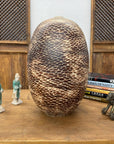 Large Round Ceramic Vase with Brown & Cream Snakeskin Design, SKU , image 2