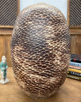 Large Round Ceramic Vase with Brown & Cream Snakeskin Design, SKU , image 3