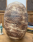 Large Round Ceramic Vase with Brown & Cream Snakeskin Design, SKU , image 4