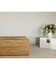 Large Square Rattan Coffee Table with Removable Lid - image 2