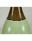 Large Studio Pottery Floor Vase with Brown and Green Glaze-11. Asian & Chinese Furniture, Art, Antiques, Vintage Home Décor for sale at FEA Home