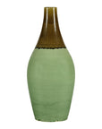 Large Studio Pottery Floor Vase with Brown and Green Glaze-16. Asian & Chinese Furniture, Art, Antiques, Vintage Home Décor for sale at FEA Home