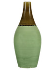 Large Studio Pottery Floor Vase with Brown and Green Glaze-1. Asian & Chinese Furniture, Art, Antiques, Vintage Home Décor for sale at FEA Home