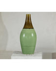 Large Studio Pottery Floor Vase with Brown and Green Glaze-8. Asian & Chinese Furniture, Art, Antiques, Vintage Home Décor for sale at FEA Home