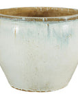 Large Vintage Crackle-Glazed Ceramic Planter in Soft White - image 1
