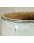 Large Vintage Crackle-Glazed Ceramic Planter in Soft White - image 9