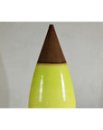 Large Yellow & Brown Ceramic Vase with Tapered Form - image 5