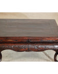 Late Qing Low Coffee Table with Cabriole Legs, Carved Apron and Lift Top-18. Asian & Chinese Furniture, Art, Antiques, Vintage Home Décor for sale at FEA Home