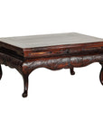 Late Qing Low Coffee Table with Cabriole Legs, Carved Apron and Lift Top-1. Asian & Chinese Furniture, Art, Antiques, Vintage Home Décor for sale at FEA Home