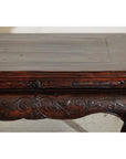 Late Qing Low Coffee Table with Cabriole Legs, Carved Apron and Lift Top-5. Asian & Chinese Furniture, Art, Antiques, Vintage Home Décor for sale at FEA Home