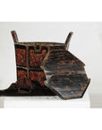 Late Qing Red and Black Lacquered Rice Measure Bucket with Carved Panels-9. Asian & Chinese Furniture, Art, Antiques, Vintage Home Décor for sale at FEA Home