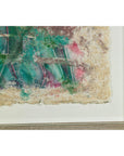 Leanne Weissler Abstract Painting in Lucite Box Frame with Vibrant Pastel Hues-8. Asian & Chinese Furniture, Art, Antiques, Vintage Home Décor for sale at FEA Home