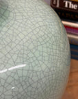 Light Green Crackle Ceramic Vase with Round Body, SKU , image 5