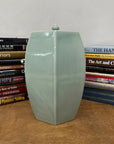 Light Green Crackle Glaze Hexagonal Lidded Jar - FEA Home