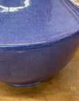 Long Neck Purple Ceramic Vase with Wide Bottom & Blue Hues - FEA Home