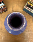 Long Neck Purple Ceramic Vase with Wide Bottom & Blue Hues - FEA Home