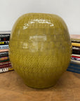 Mustard Yellow Ceramic Vase with Stars & Squares Design - FEA Home