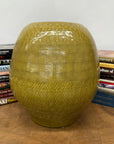 Mustard Yellow Ceramic Vase with Stars & Squares Design - FEA Home