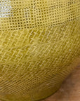 Mustard Yellow Ceramic Vase with Stars & Squares Design - FEA Home