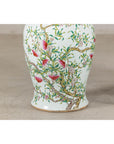 Near Pair of Famille Rose Ginger Jars with Peaches, Roses and Bats