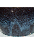 Near Pair of Vintage Blue and Aqua Glazed Ceramic Planters