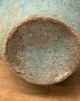 Oceanic Colored Blue-Green Glazed Vase with Rustic Form - FEA Home
