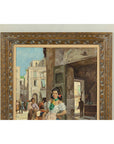 Oil Painting of an Woman in a Market Scene Signed G. Graziani-3. Asian & Chinese Furniture, Art, Antiques, Vintage Home Décor for sale at FEA Home