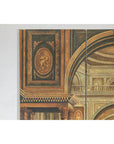 Painted Three-Panel Screen with Trompe-l'Œil Palace Interior and Throne Scene-6. Asian & Chinese Furniture, Art, Antiques, Vintage Home Décor for sale at FEA Home