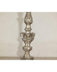 Pair of Baroque Revival Silver-Plated Bronze Candlesticks-10. Asian & Chinese Furniture, Art, Antiques, Vintage Home Décor for sale at FEA Home