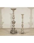 Pair of Baroque Revival Silver-Plated Bronze Candlesticks-12. Asian & Chinese Furniture, Art, Antiques, Vintage Home Décor for sale at FEA Home
